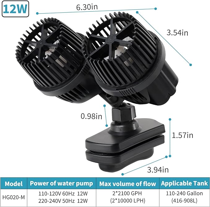 Hygger Double Head Wave Maker HG020