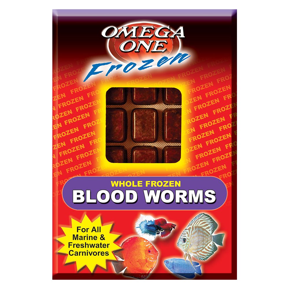 Whole Frozen Blood Worms Omega One: Only for instore Purchase